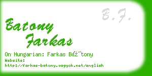 batony farkas business card